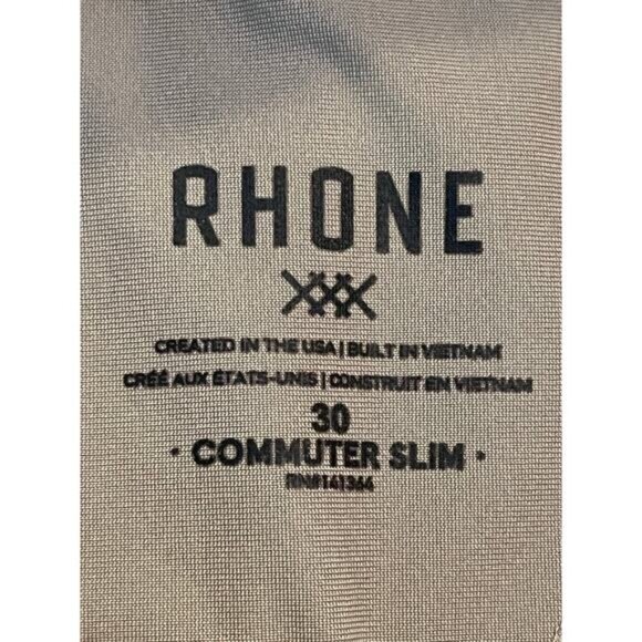 Rhone Men’s 30 Tan Commuter Slim Fit Stretch Chino Pants Business Casual Office - Picture 3 of 8